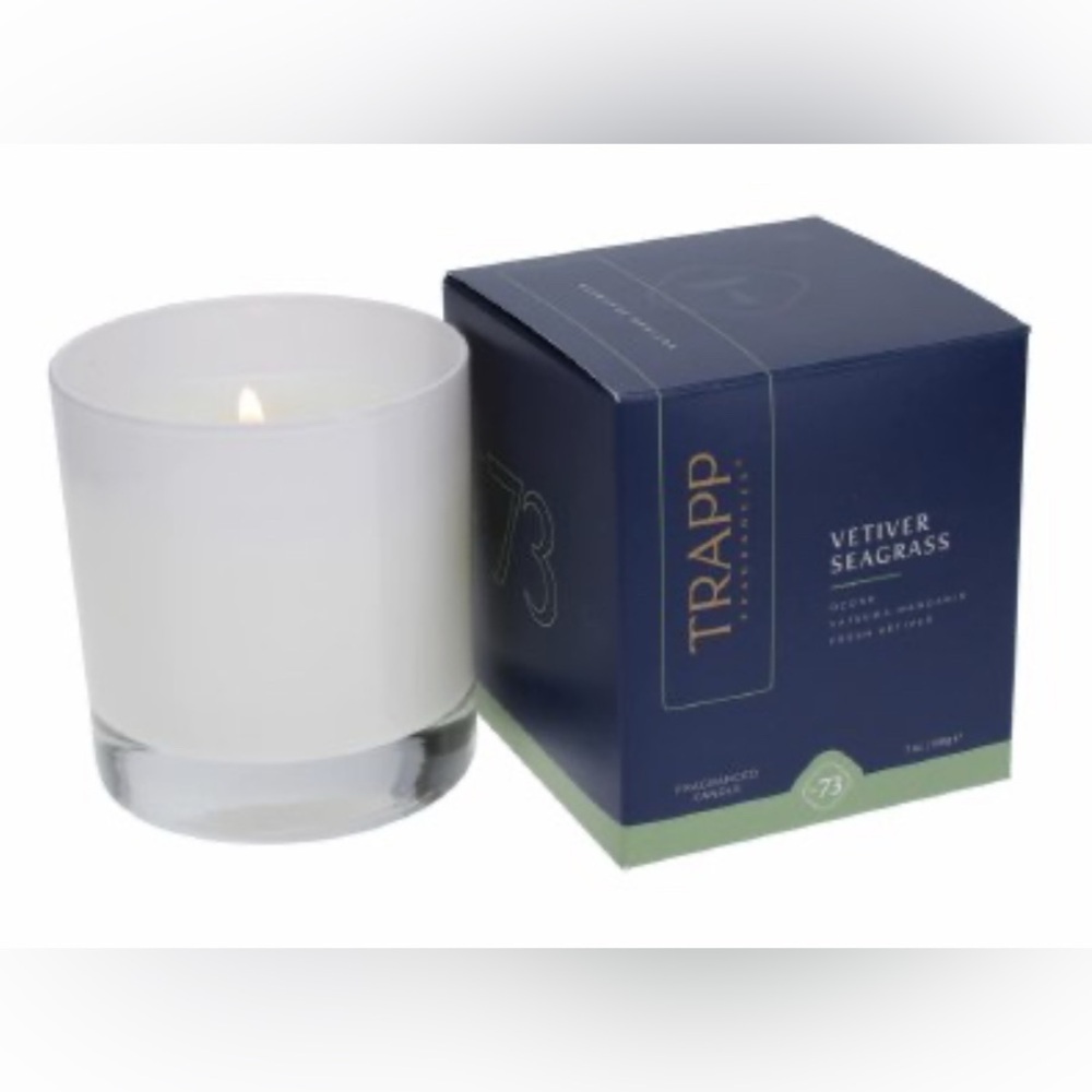 Vetiver Seagrass Candle - Blue and Green